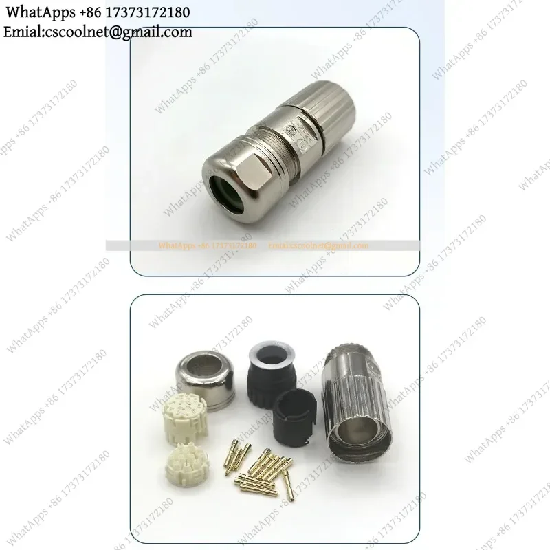 JS02 M23 M623 Straight Type Internal External Thread 17 Pin Encoder Plug Connector Male Female Single Universal Accessory