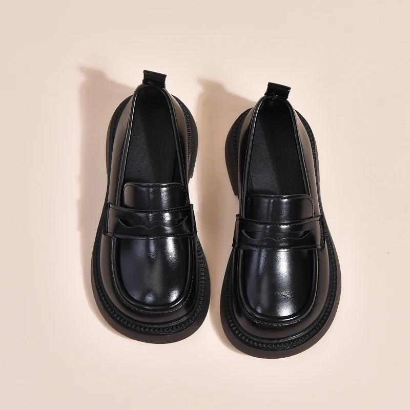 

Girls Leather Shoes Black School Children Uniform Loafers Classic Versatile Kids Fashion Princess Causal Formal Mary Jane Shoes