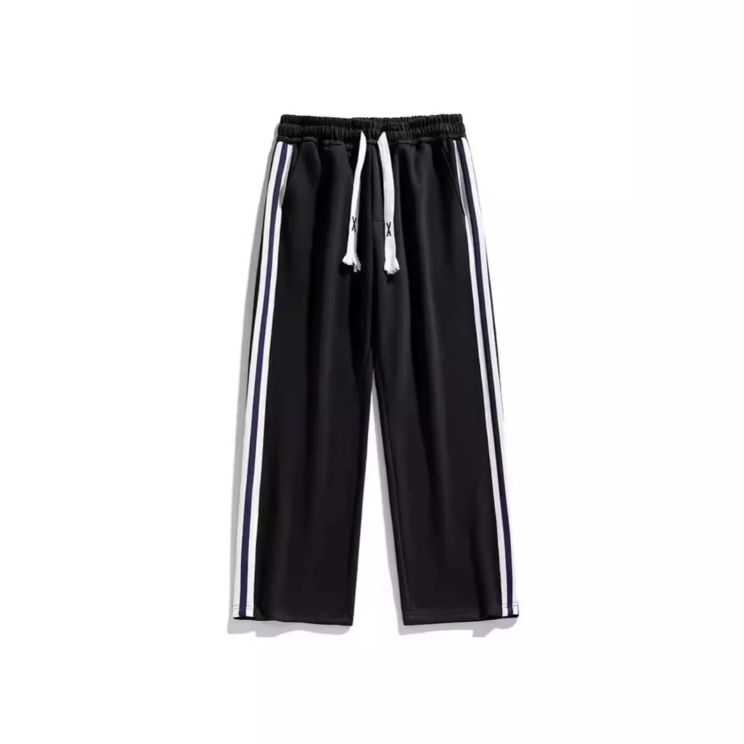 Spring and Autumn Casual Straight Wide Leg Pants Sports Men's and Women's Long Pants Sweatpants