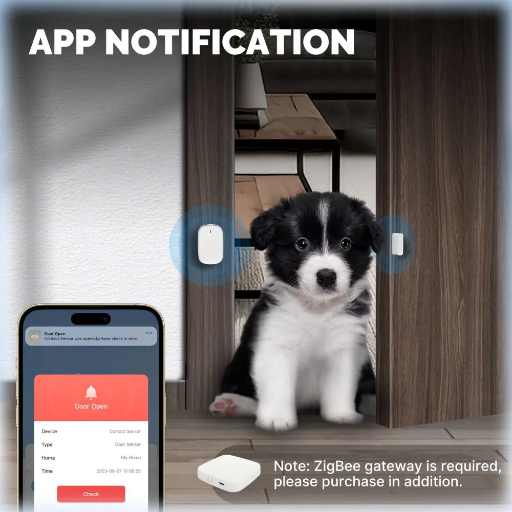 Tuya ZigBee Smart Window Door Gate Sensor Detector Smart Home Security Alarm System Smart Life App Remote Control Door Sensor