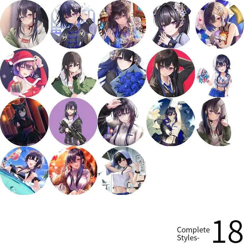 Ichinose Uruha vtuber Anime Character Soft Button Badge Brooch anchor Peripherals Pin Accessories Cartoon Tinplate Decoration