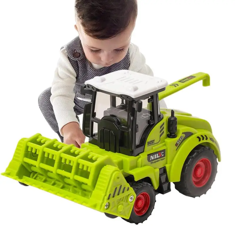 Farm Tractor Car Toy Pull-back Toy Model Simulation Harvester Vehicle Early Education Gifts Boy Children Tractor Car Gifts