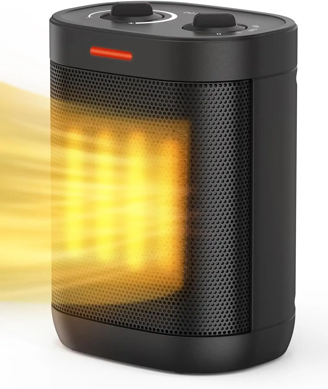 

1500W PTC Ceramic Space Heater, Portable Electric Heater with Thermostat, Safe Indoor Home Bedroom Heater