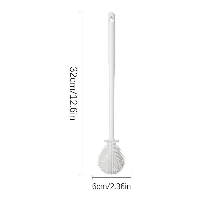 Hangable Silicone Bottle Brush Long Handle Bottle Washing Brush Bottle Cleaner For Cup Glassware Bottle Scrubber For Narrow Neck