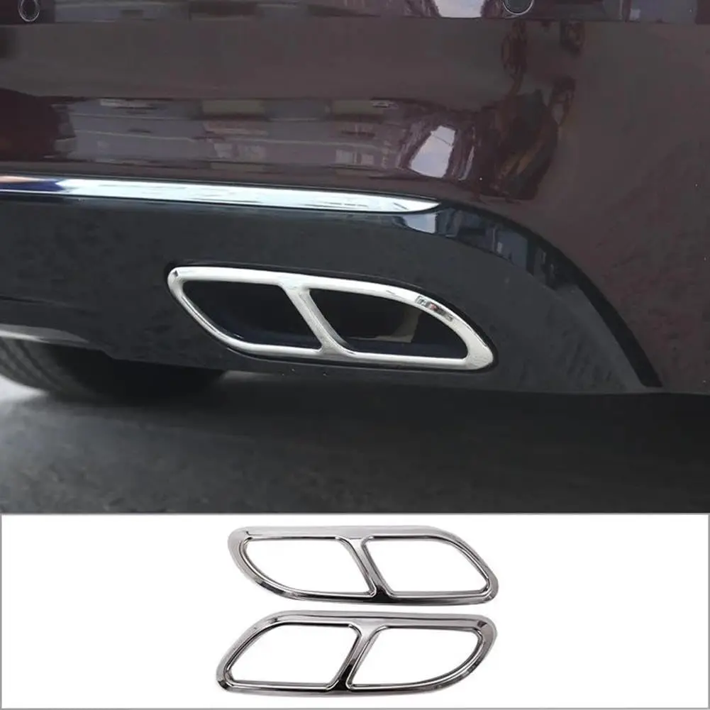 

Stainless Steel Car Tail Exhaust Pipes Frame Cover For Jaguar XFL 2017-2020 Tail Throat Pipe Trim Accessories Muffler Tip Cover