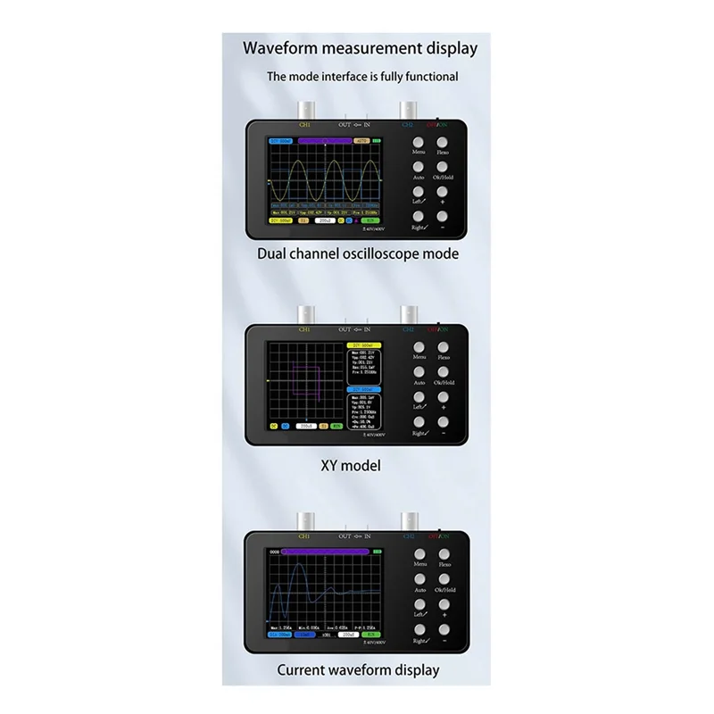 ABRW-Digital Oscilloscope Dual-Channel 50M Sampling Rate 10M Analogue Bandwidth 6A Current Waveform Measurement