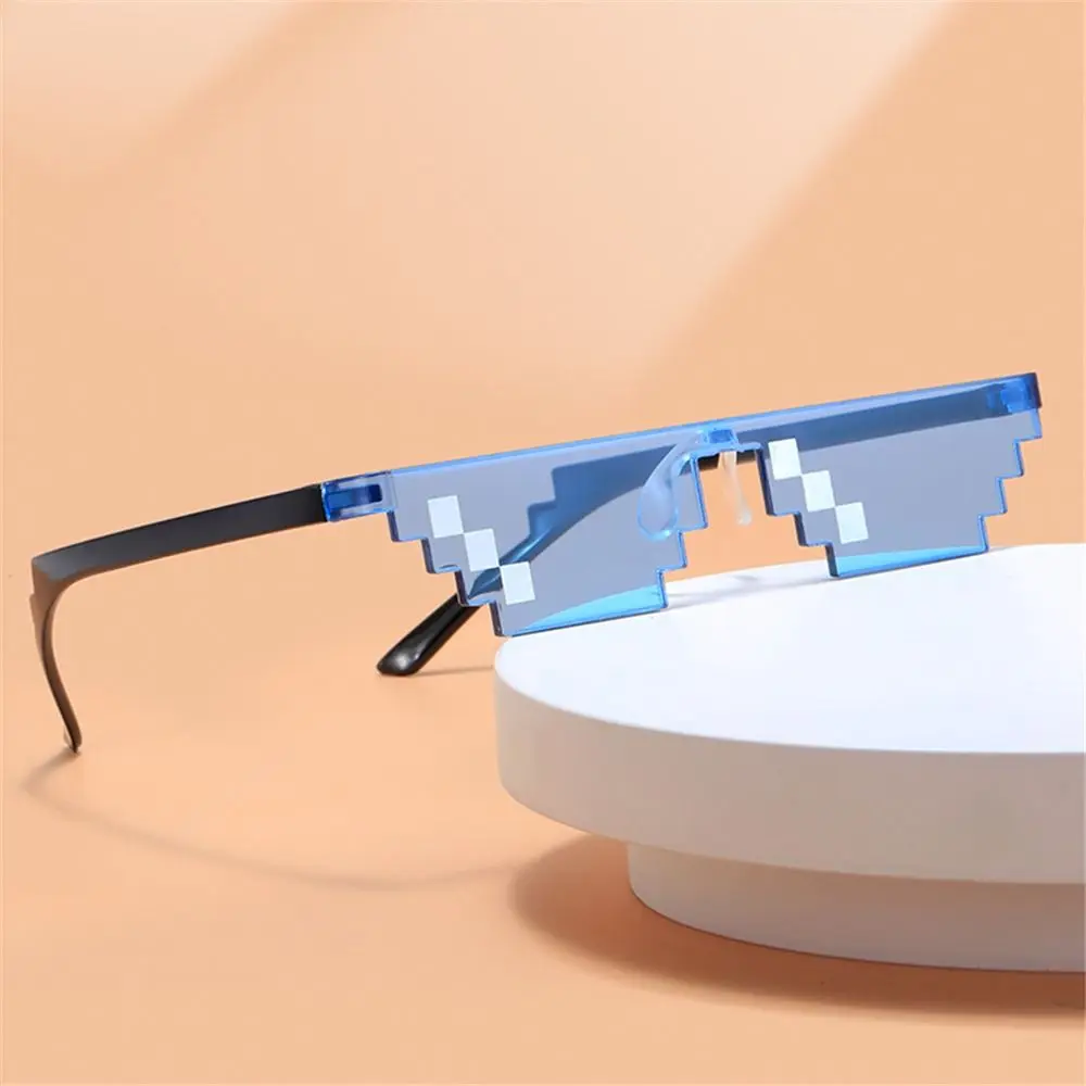 Vintage Halloween Pixelated Mosaic Glasses Cosplay Novel Party Glasses Funny Shades for Men & Women