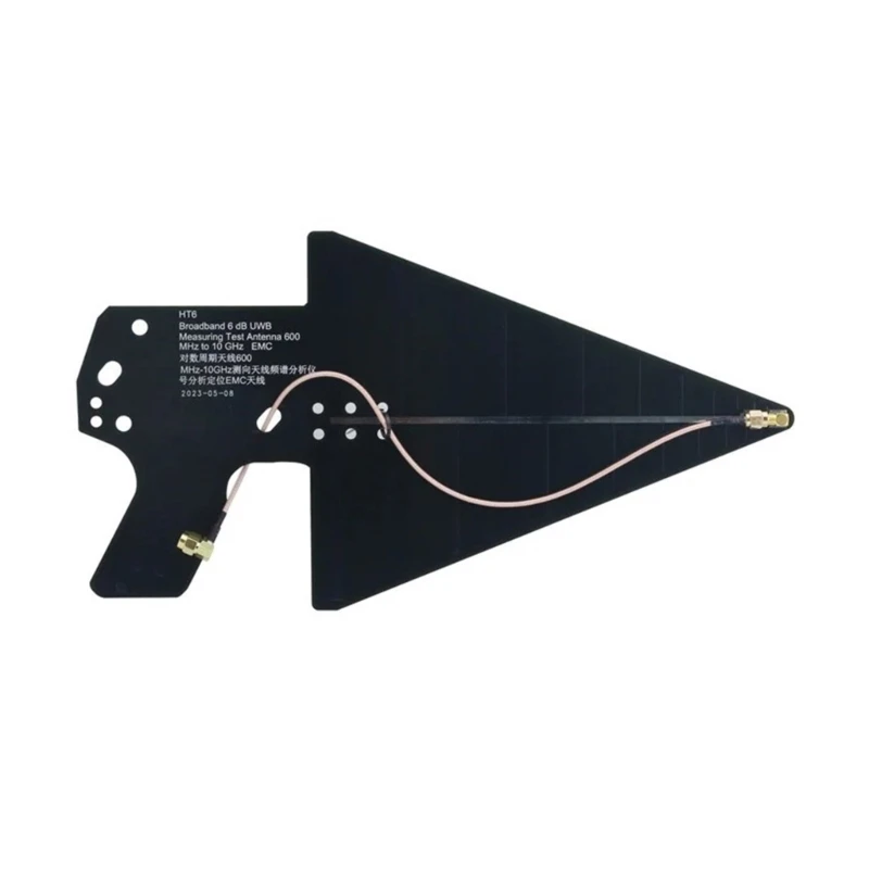 HT6 50Ohm Broadband Antenna 0.6-10GHz Directional UWB Antenna Board Directional Antenna Suitable for Spectrum Analysis