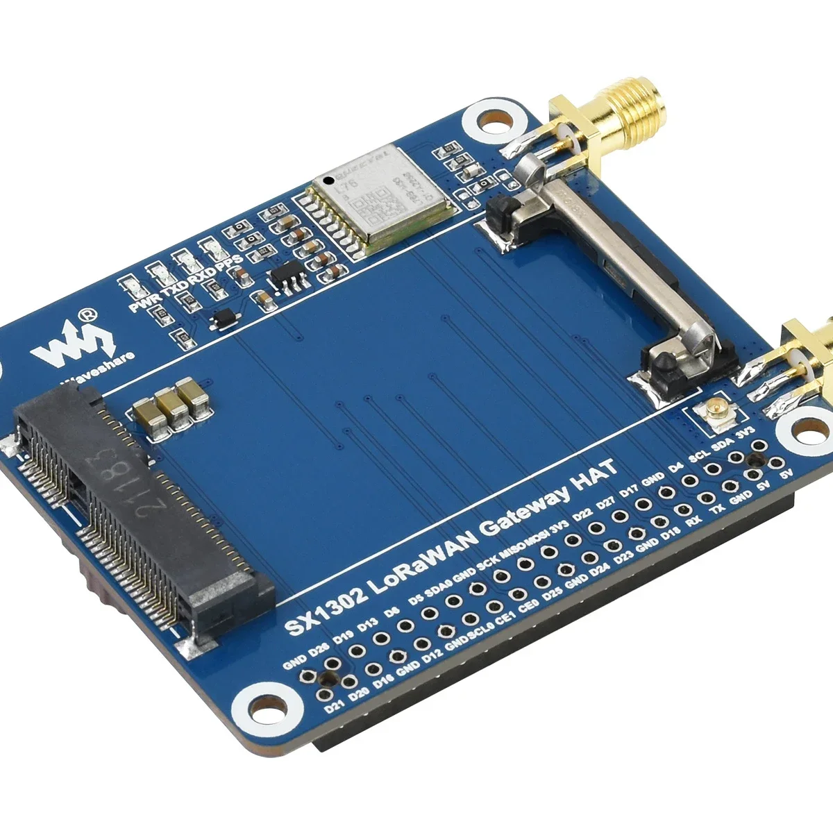 

Шлюз Waveshare SX1302 LoRaWAN HAT для Raspberry Pi, модуль GNSS SX1302 868M SX1302 Шлюз LoRaWAN HAT