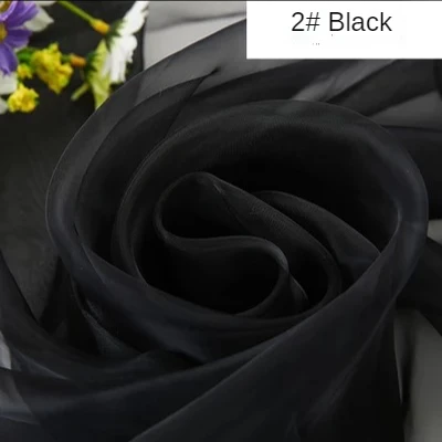 Organza Fabric By The Meter for Sewing Wedding Dresses Skirts Clothes Matte Yarn Thin Summer High Density Tulle Plain Breathable