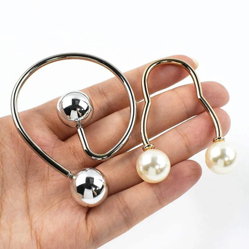 

2/5Pcs 47-57mm Metal U-shaped Rings Buckles for Clothes Detachable Fastener Screw Hook Skirt Collar Clasp Button DIY Accessories