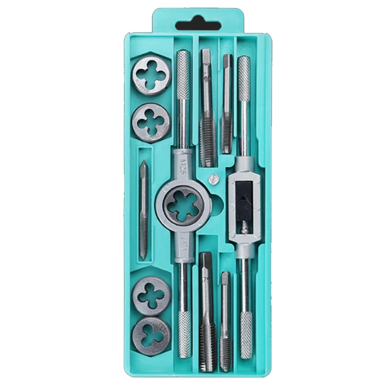

Classy-M3-M12 Thread Self-Tapping Wrench Set Screw Metric Tap And Die Set Hand Tapping Thread Drill Hardware Tools 12 Pieces