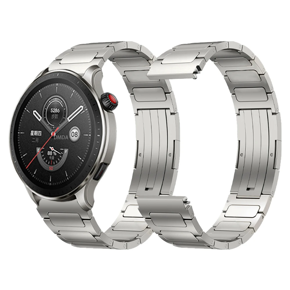 

Ремешок титановый для Huami Amazfit GTR 4 GTR 3 Pro 2e, металлический мужской браслет для Huawei Watch 4 Pro GT 3 2, 22 мм, 47 мм