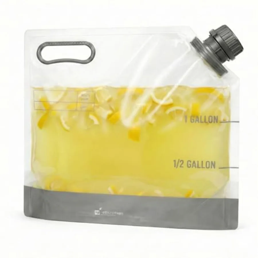 

Cater Tek Water Containers 0 Drink Bags - Collapsible Includes Tamper-Evident Caps Clear Plastic Beverage Bags For Catered Even