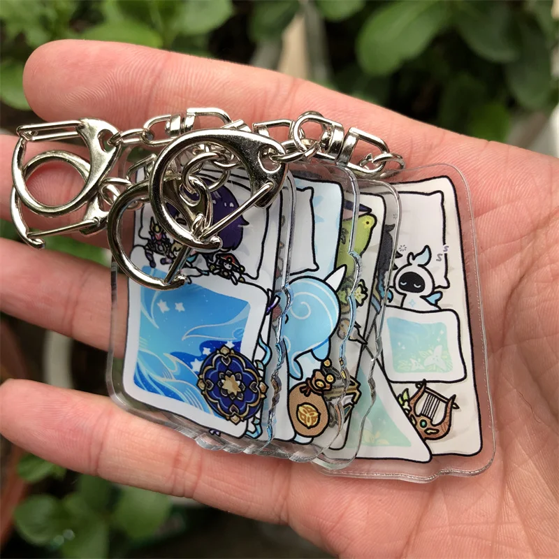 Genshin Impact Wanderer Abyss Mage Tighnari Kamisato Ayaka Keychain Accessories Anime Game Cosplay Pendant Prop Badge Gift image 3
