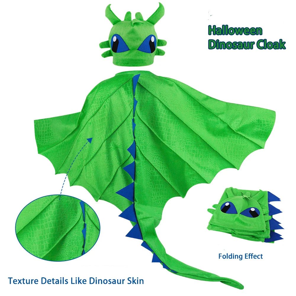 Dinosaur Costume Cape Child Costume Dragon Dress Up Girls Boys Halloween Costume for Birthday Party Favors Cosplay Costumes Gift