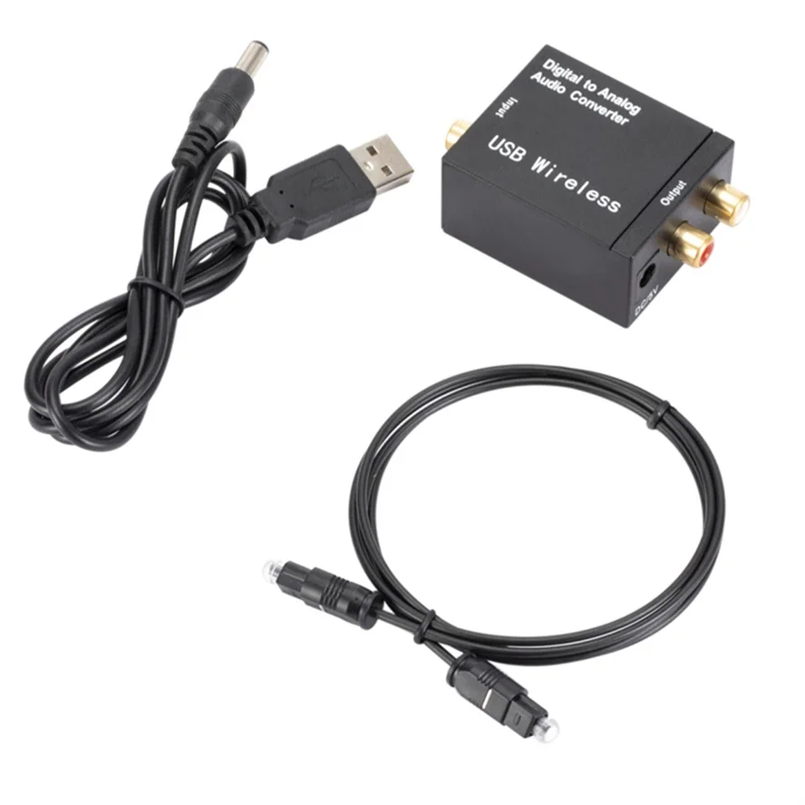 Convertitore audio Fibra ottica coassiale Toslink digitale a jack 3,5 mm analogico per RCA SPDIF Decodificatore audio digitale Amplificatore stereo