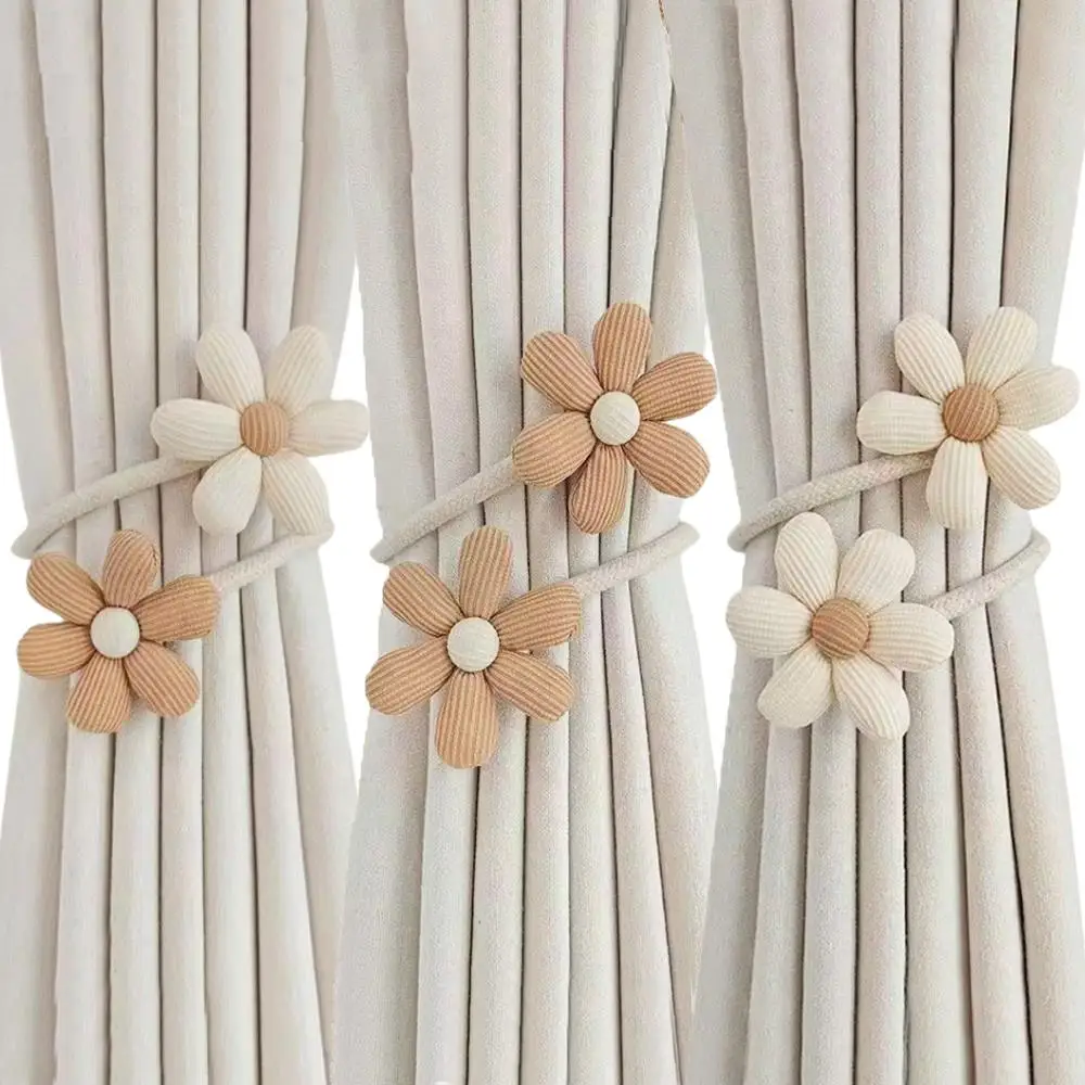 Curtain Straps Bendable Curtain Buckles Useful Accessories Flower Straps Gauze Curtain Items Colorful Supplies Cartoon Home Knot