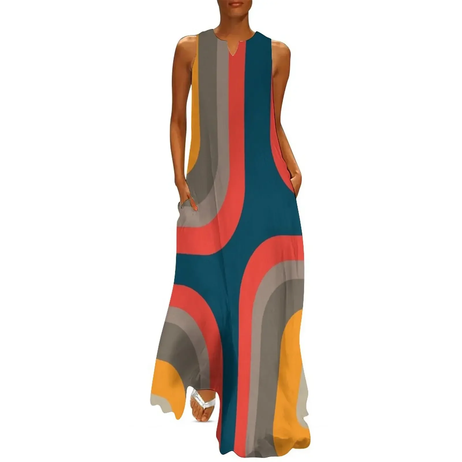 

Mid Century Blue Long Dress ladies dresses for women 2025 Women's skirt elegant party dress for women 2025 Dress