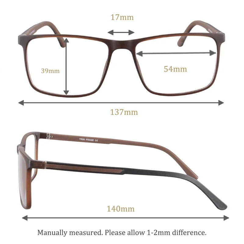 SHINU Men Anti Blue Blocking Shortsighed Glasses TR90 Frame Far Distance Myopia Glasses for Working Studying Enhance Focus
