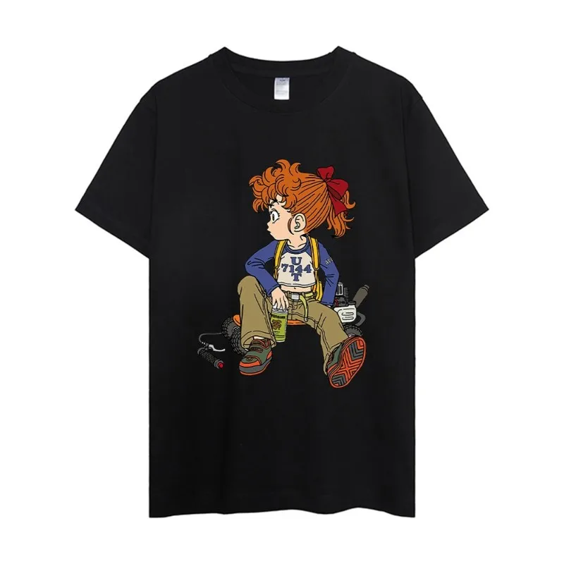 Dr. Slump Arale Manga T Shirt Men Couple Combination Clothes Short Sleeve Collar Fashion Woman Cotton