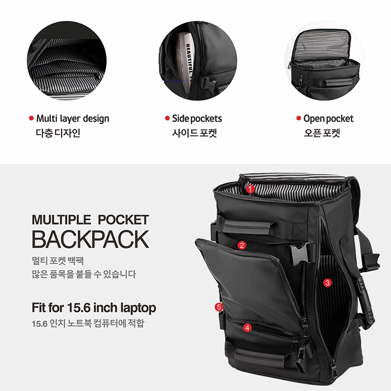 SWISS MILITARY Men's Fashion Travel Backpack Multi Compartment Waterproof College Student Backpack Leisure Outdoor Bag Mochilas