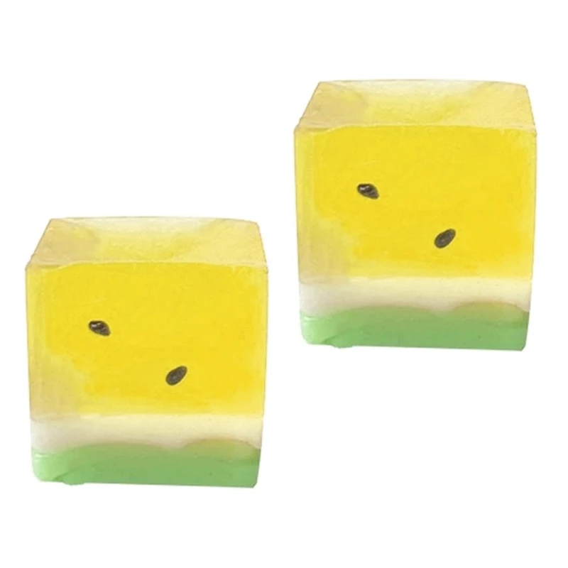 2 Chiếc Có Thể Tái Sử Dụng Dưa Hấu Giảm Căng Thẳng Đồ Chơi Bóp Đá Chậm Khối Cảm Giác Playset Cho Người Lớn Trẻ Lo Âu Giảm