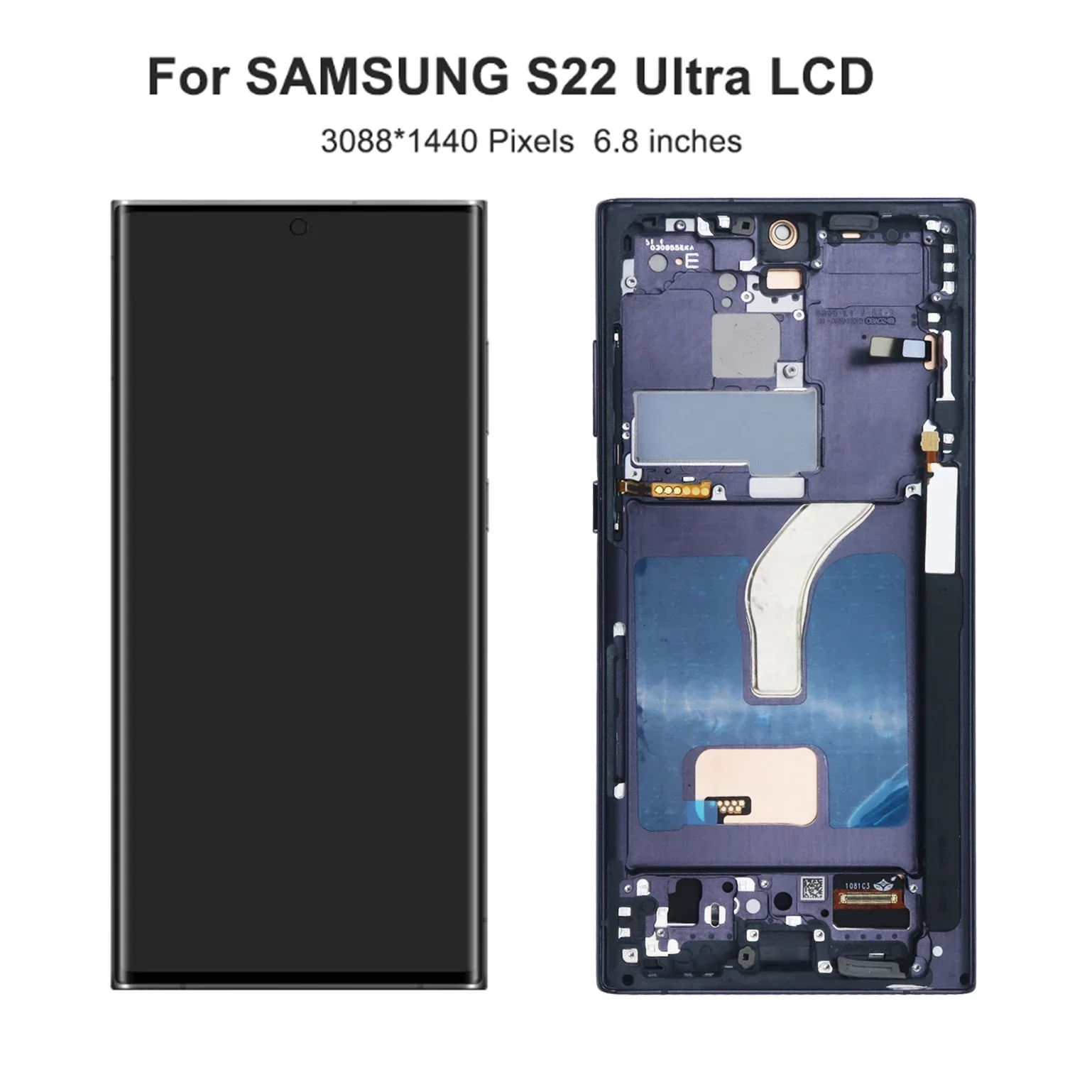 Tested S22 Ultra Display Replacement For Samsung S22 Ultra 5G S908 S908B S908U S908W S908E LCD Touch Screen Digitizer Assembly