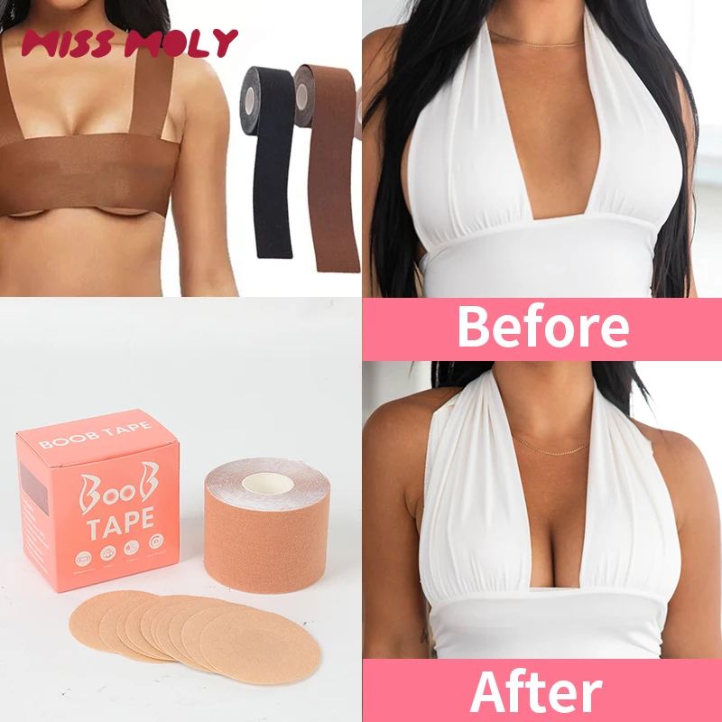 

5M Nipple Stickers Cover Boob Tape for Women Breasts Invisible Push Up Sticky Bra Adhesive Belt Lift Chest Pads Lifting Roll