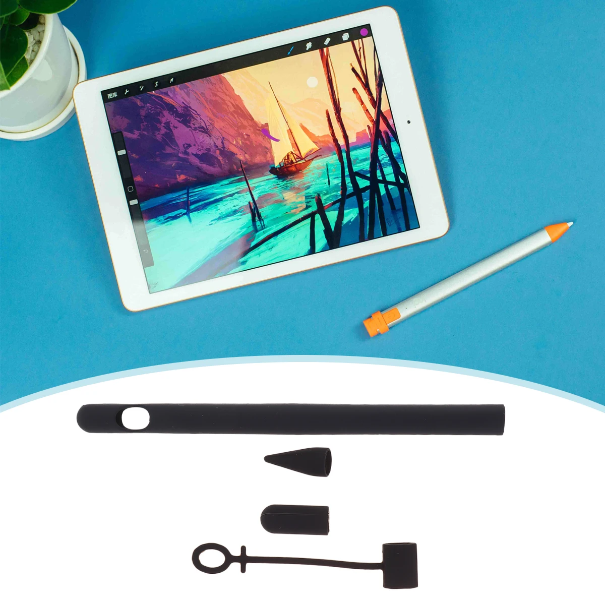 

Scratch-resistant Pen Sleeve Protective Cover Dirt-resistant Anti-Lost Screen Touch Accessories