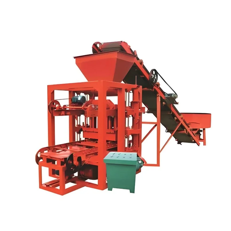 4-35 standard fully automatic concrete cement paving block brick machine