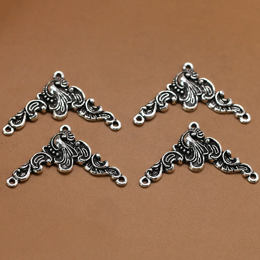 20Pcs Alloy Pendant Charms Carved Triangle Connectors Stylish for DIY Necklace Bracelet Jewelry Making Crafts DIY Pendant Charms