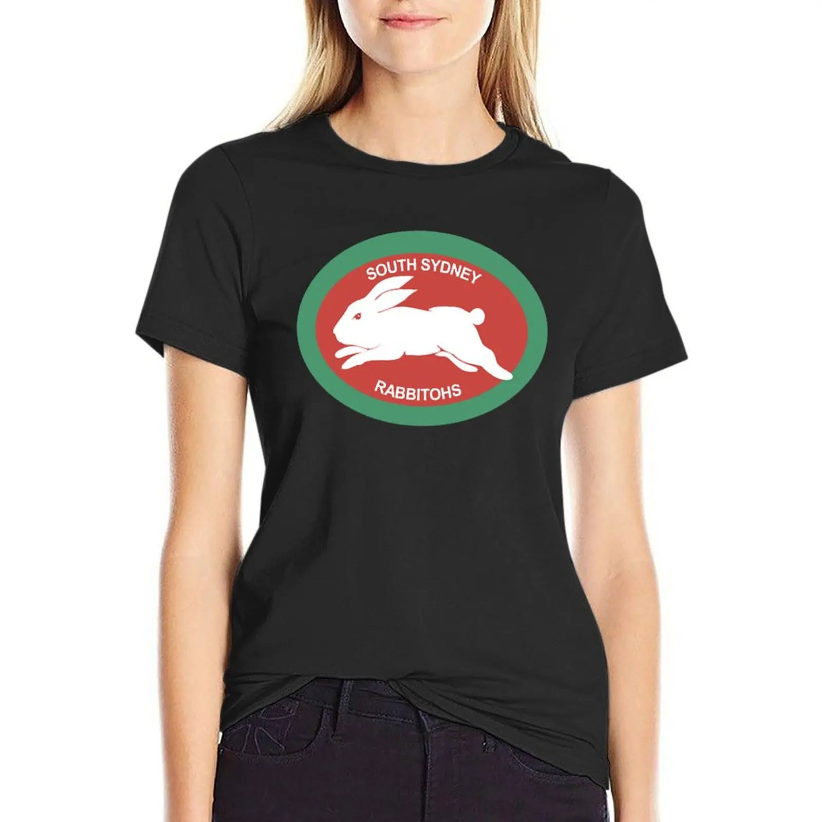 South Rabbitohs For Fans T-Shirt tops aesthetic clothes lady clothes summer top Women's cotton t-shirt