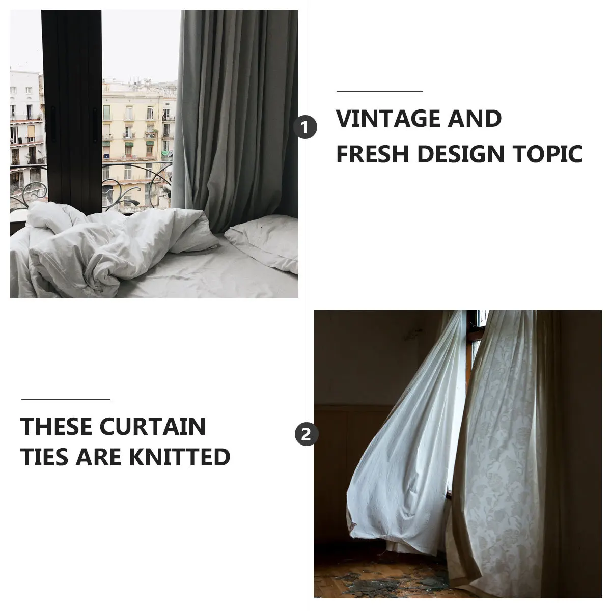 1 قطعة حبل الستار خمر القطن الحبل التعادل ظهورهم للداخلية في الهواء الطلق نافذة الستار أصحاب حبل القطن الخشن البيج