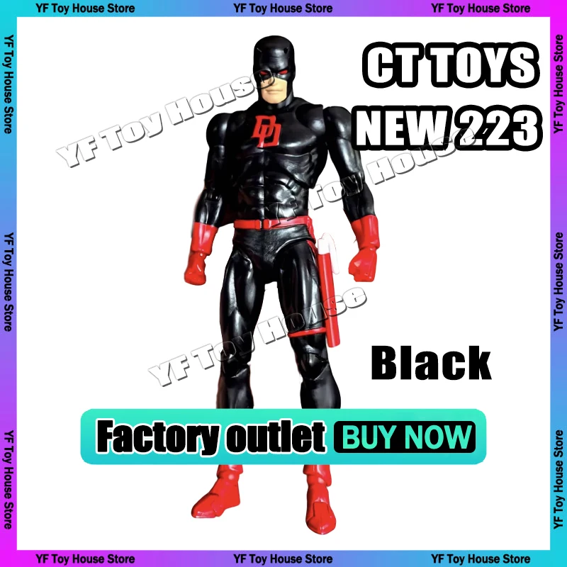 

New Ct Toys Daredevil Black Red Figure SHF Mafex 223 Comic Version Anime Action Figure Figurine Statue Model Gifts Kids Toys