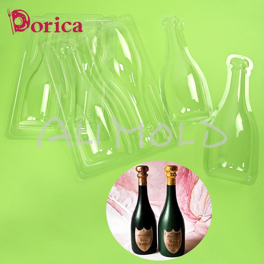 Champagne Beer Bottle Mold  Plastic Chocolate Mould DIY Buttercream Candy Cake Decorating Tools Kitchen Bakeware Accessories