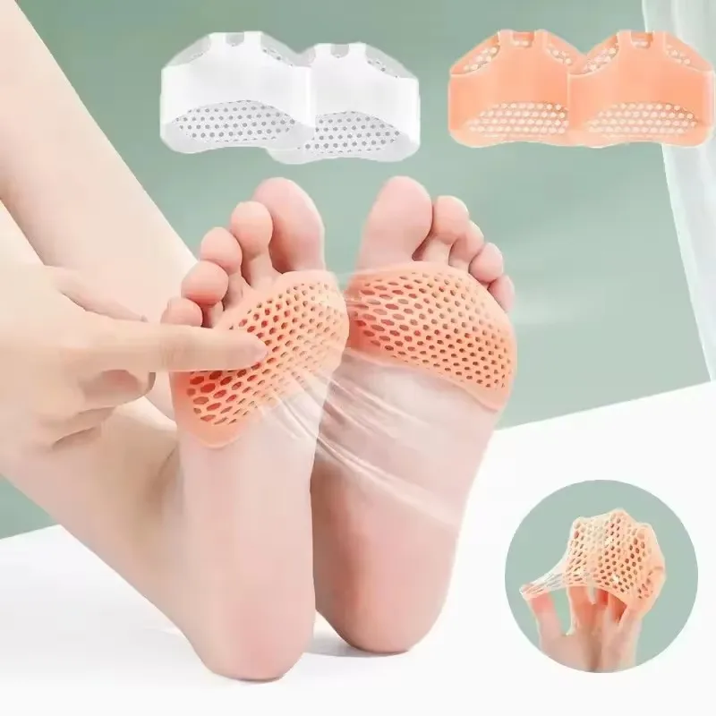 Silicone Metatarsal Pads Toe Separator Pain Relief Foot Pads Orthotics Foot Massage Insoles Forefoot Socks Foot Care Tool C723