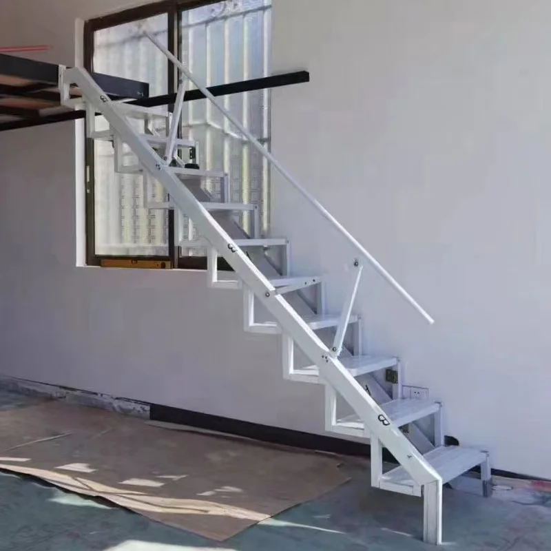 Door-to-Door Installation Stairs Wall Folding Step Alloy Outdoor Outdoor Folding Stair Home Custom Attic Ladder