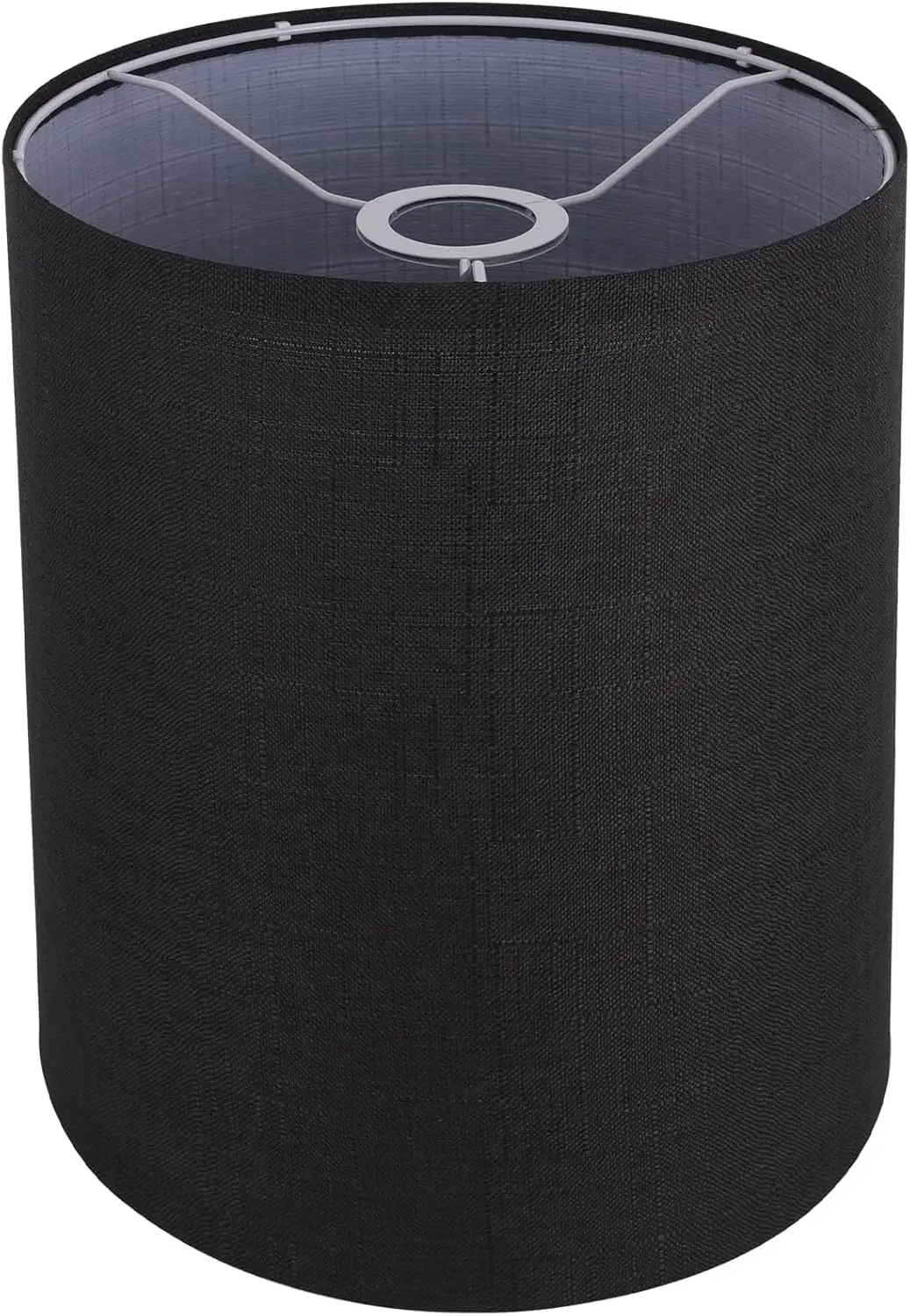 

Black Linen Tall Drum Lampshade, 10" Top x 10" Bottom x 13" High Lamp Shade, Lamp Shade Replacement for Table and Floor