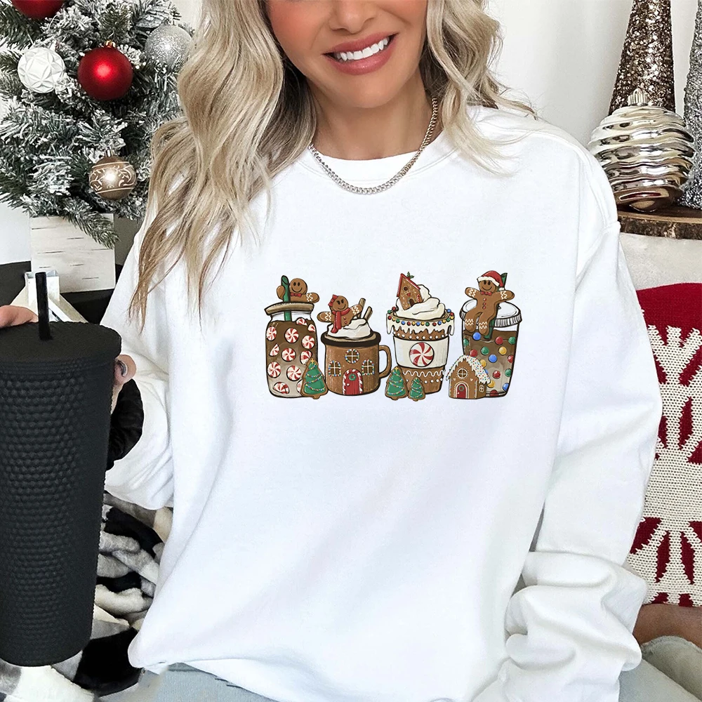 Merry Christmas Santa Santa Claus Sweatshirt Crewneck Hoodie Christmas Shirt for Women Holiday Sweater Women Winter Shirts