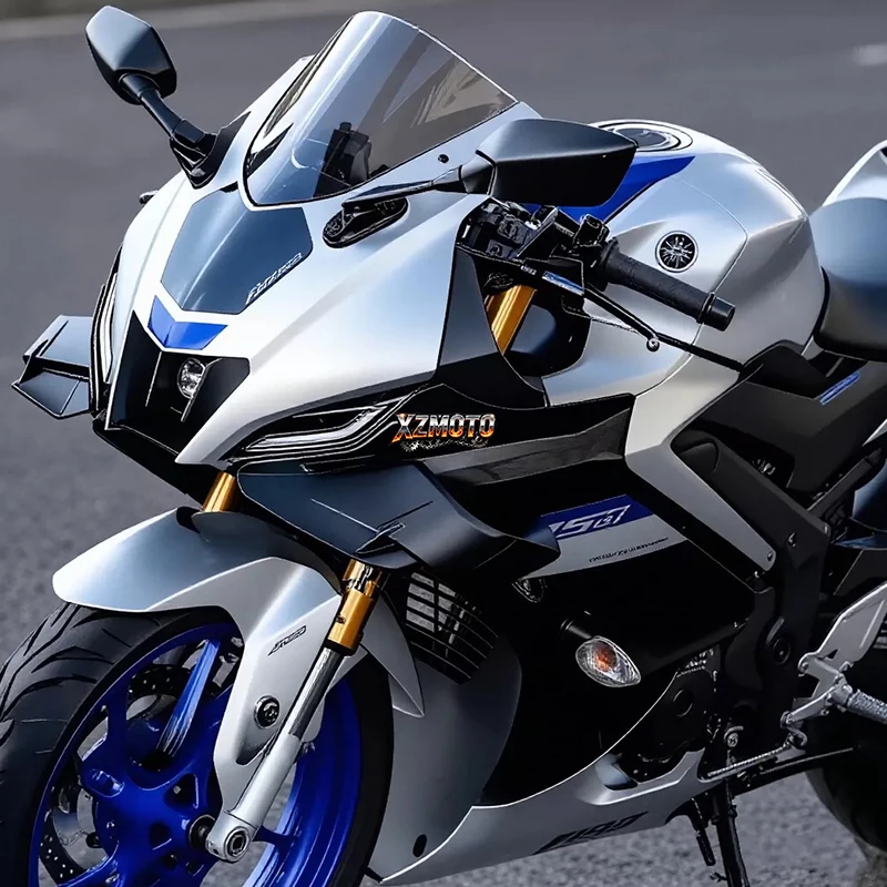 New For Yamaha R15 YZF-R15 YZF R15 YZFr15 V4 2022 2023 1pair Glossy Black GP Fixed Wind Wing Motorcycle Wing Aerodynamic Fairing