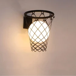 Modern Creative Wall Lamps European Style Living Room Bedroom Office Study Children's Room Personalized Basketball Wall Lamp