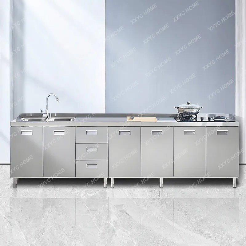 

304 stainless steel kitchen cabinet integrated cabinet multi-functional simple locker