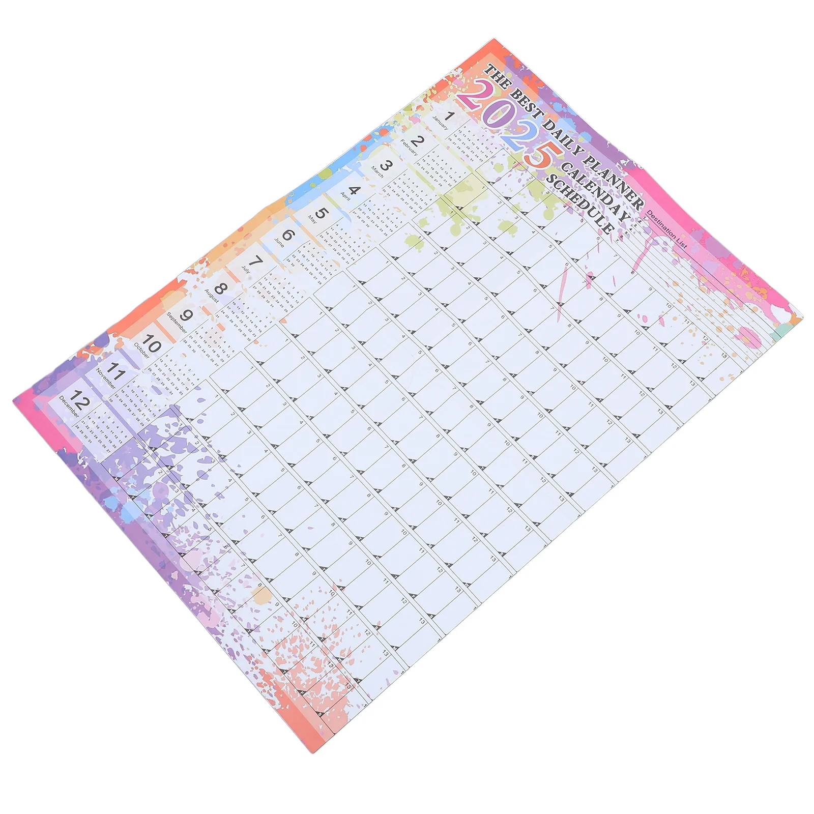 Creative Wall Calendar Annual Year 2025 Schedule Planner Yearly 12 Month Classroom Charts Thick Paper Poster Advent Calendars