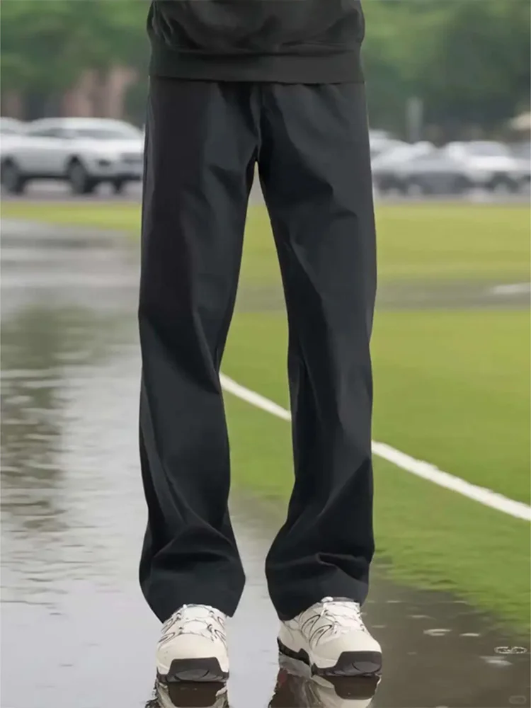 

Black American Style Quick Dry Cargo Pants Men Summer Thin Cool Feeling Ice Silk Outdoor Three Waterproof Soft Casual P...
