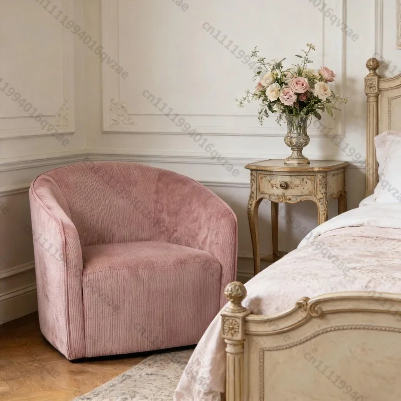 Customizable Modern Upholstered Shell Color Single Rotating Armchair Leisure Chair Hotel Sofa