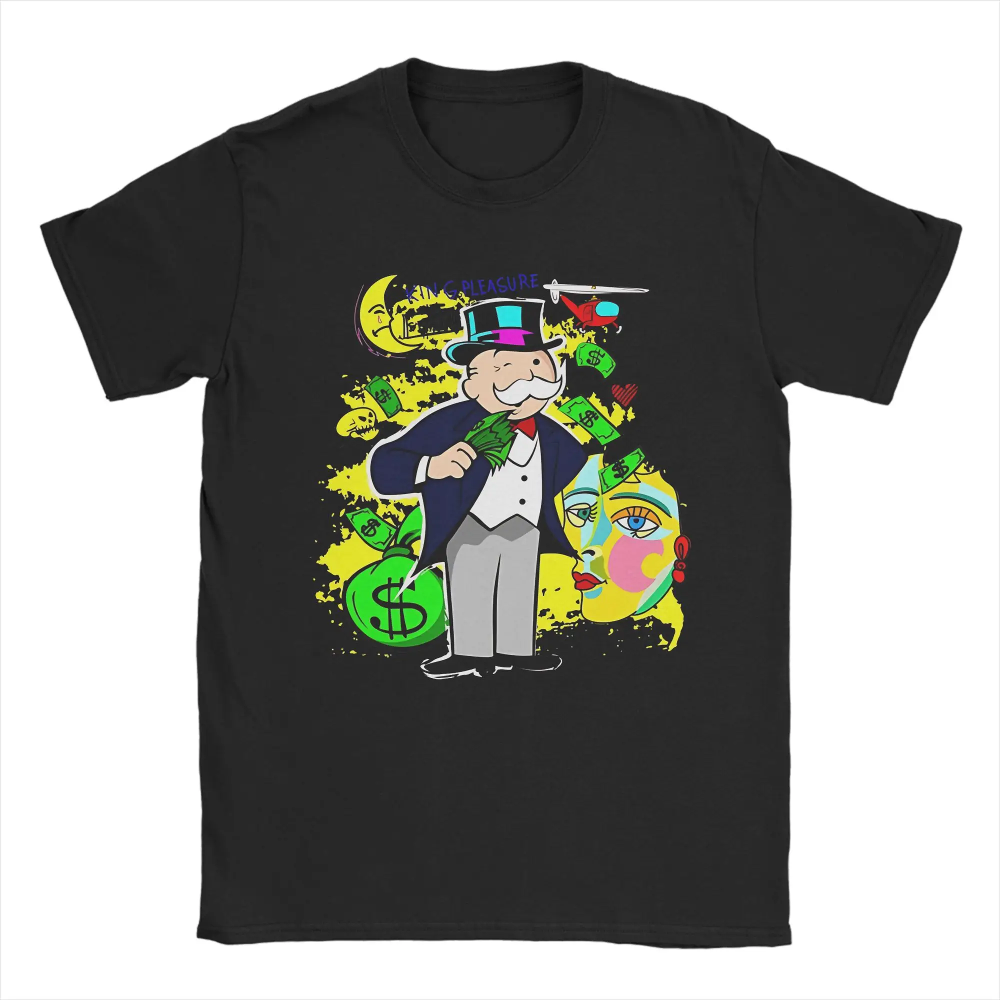 

Футболка Monopolys Man Holding Money для мужчин и женщин, хлопковая потрясающая футболка с круглым вырезом, футболка с короткими рукавами, одежда больших размеров