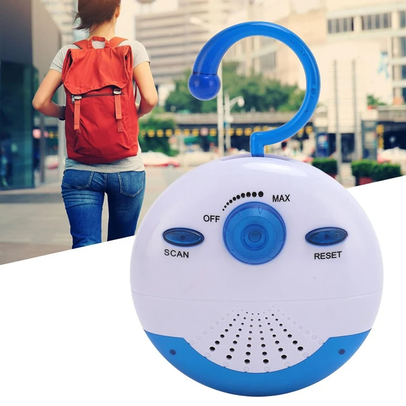 【HOT】3X Waterproof Shower Radio, Mini Portable FM Radio Built In Speaker For Bathroom Kitchen, Boating, Hiking