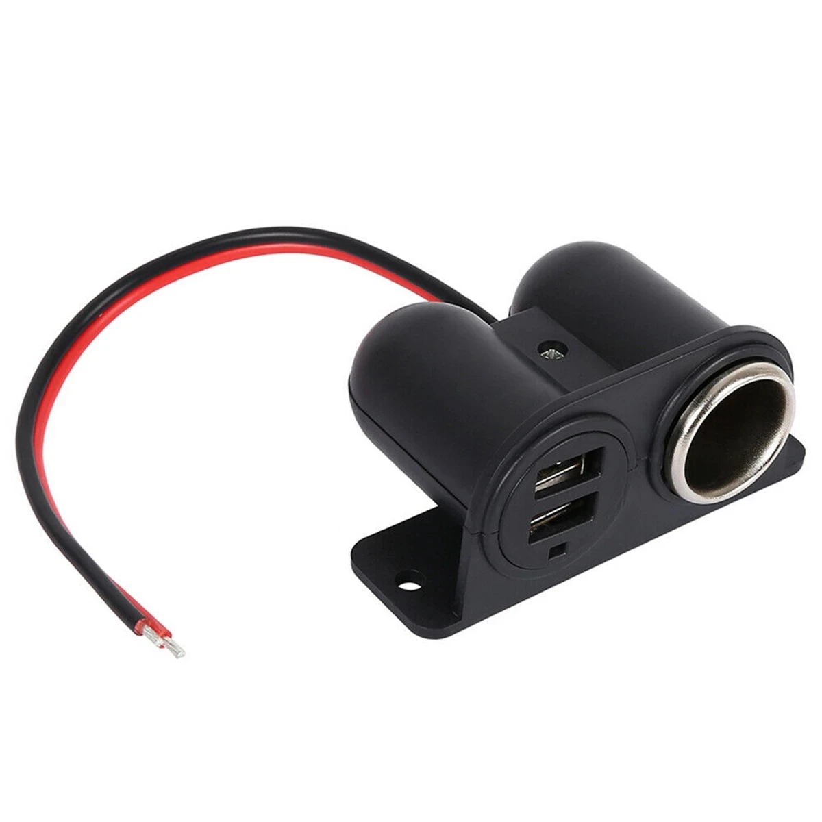 3.1A Dual USB Charger Car Cigarette Lighter Socket 2 In 1 Splitter Power Adapter for 12/24V Auto Truck ATV Boat Car RV Bus