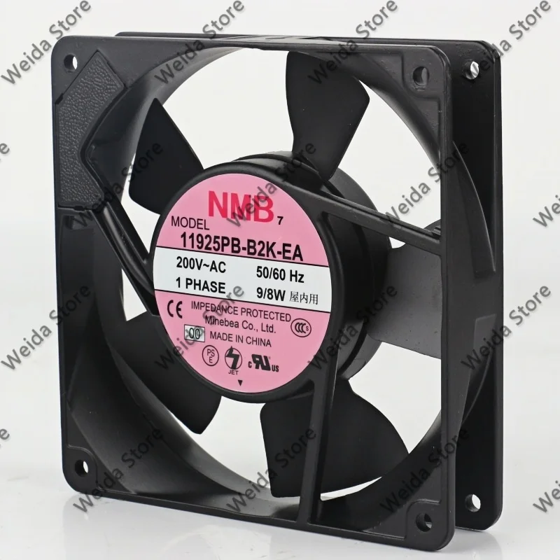 Cooling Fan Original NMB DC EC AC200V 9/8W 220V 240V 230V 120X120X25MM 12025 11925PB-B2K-EA
